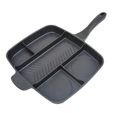 COOKER KING Nonstick Divided Pan for stove Tops, 3 Section Pan