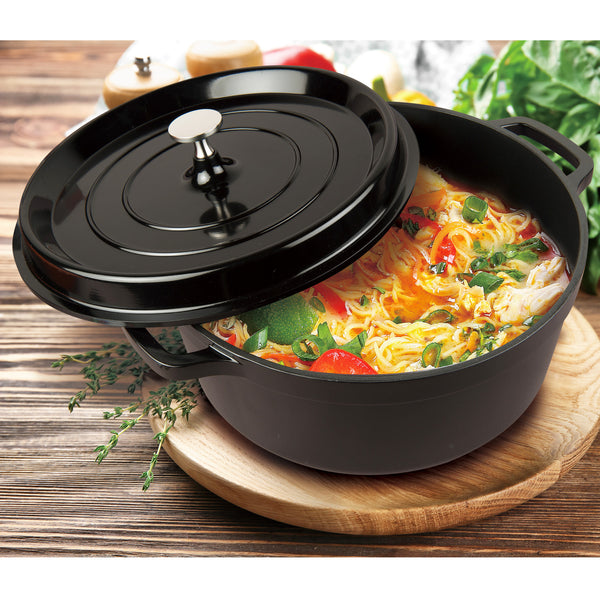 NWsystems 4.7 QT Lightweight Cast Aluminum Dutch Oven, Non-stick & Enamel  Interior, Multi-purpose Cooking & Baking on Different Cooktops, Dishwasher