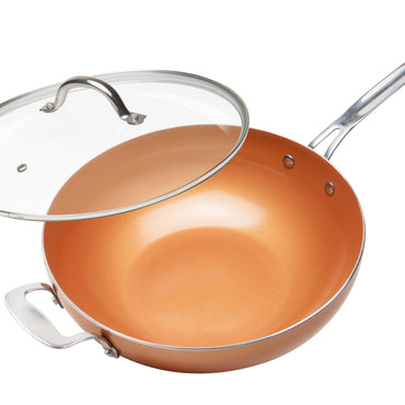 MGC 7 Qt Stock Pot with Lid, Ceramic Cooking Pot Super Easy to Clean Non  Stick Pot, PTFE & PFOA Free Sauce Pot with Wood Grain Handle Pink