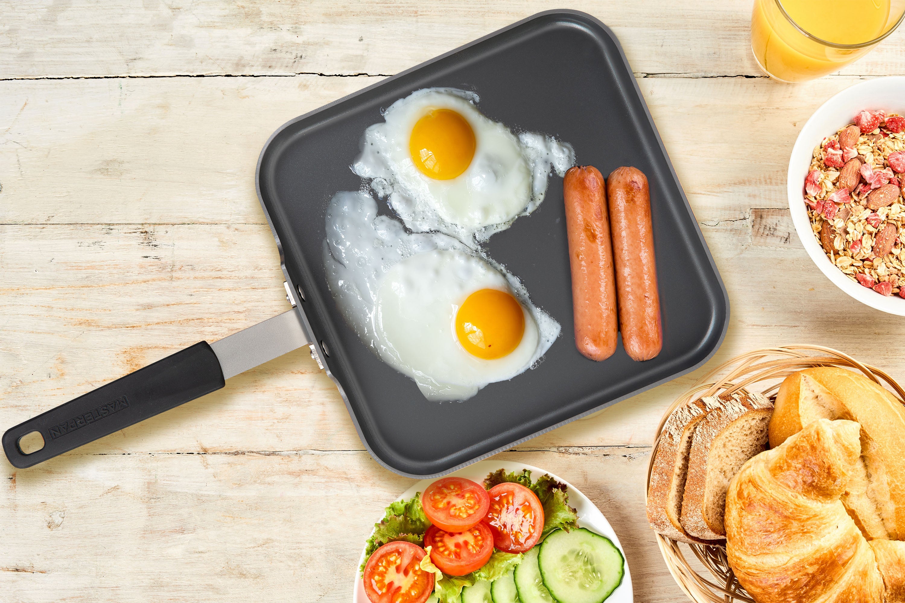 3 PACK CHEFS BUNDLE - 11 GRIDDLE + 8 FRY PAN + 9.5 FRY PAN, WITH ST –  MASTERPAN