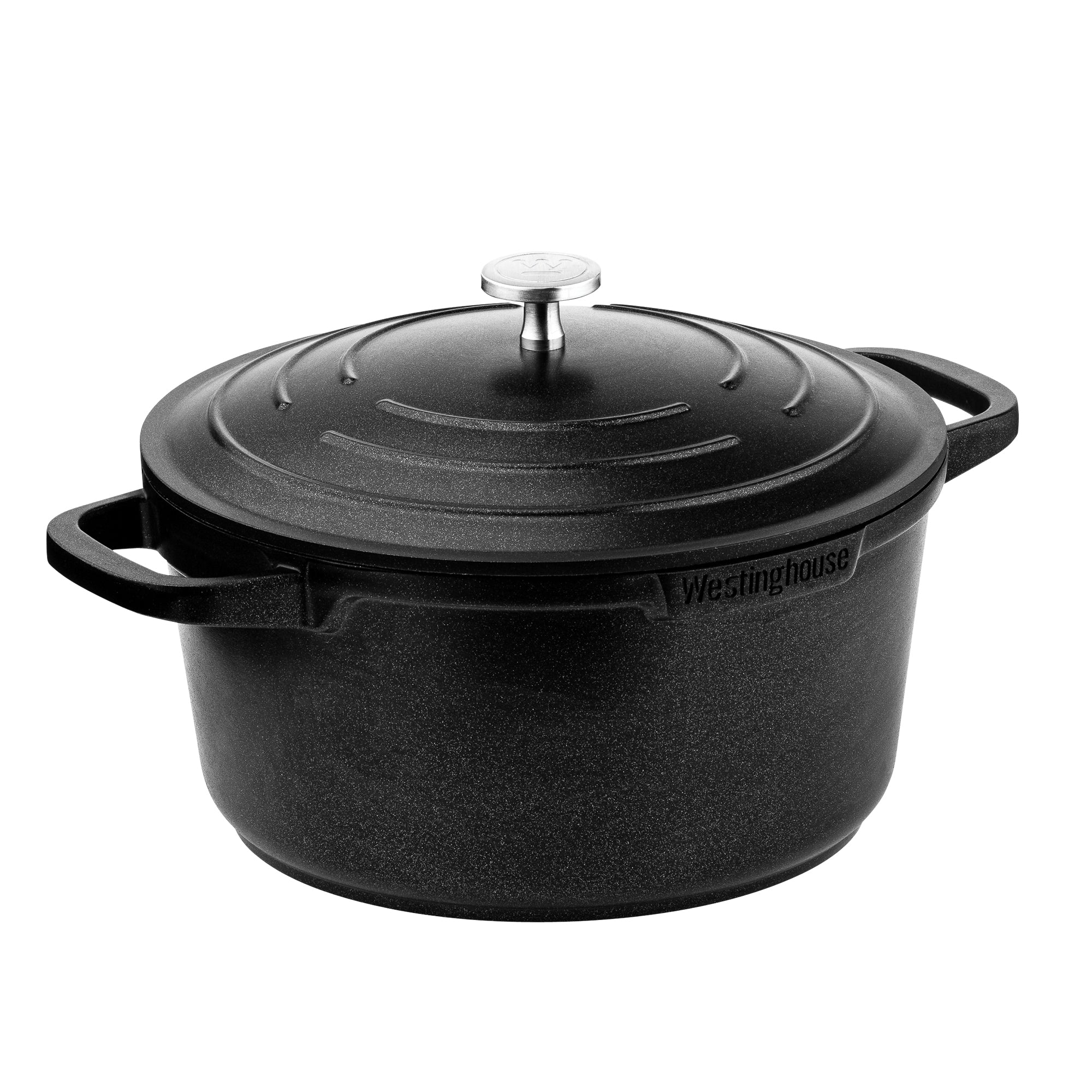 Westinghouse 4 qt. x 9.4 Cast Aluminum Dutch Oven with Quantanium Non-Stick Black | WH-4