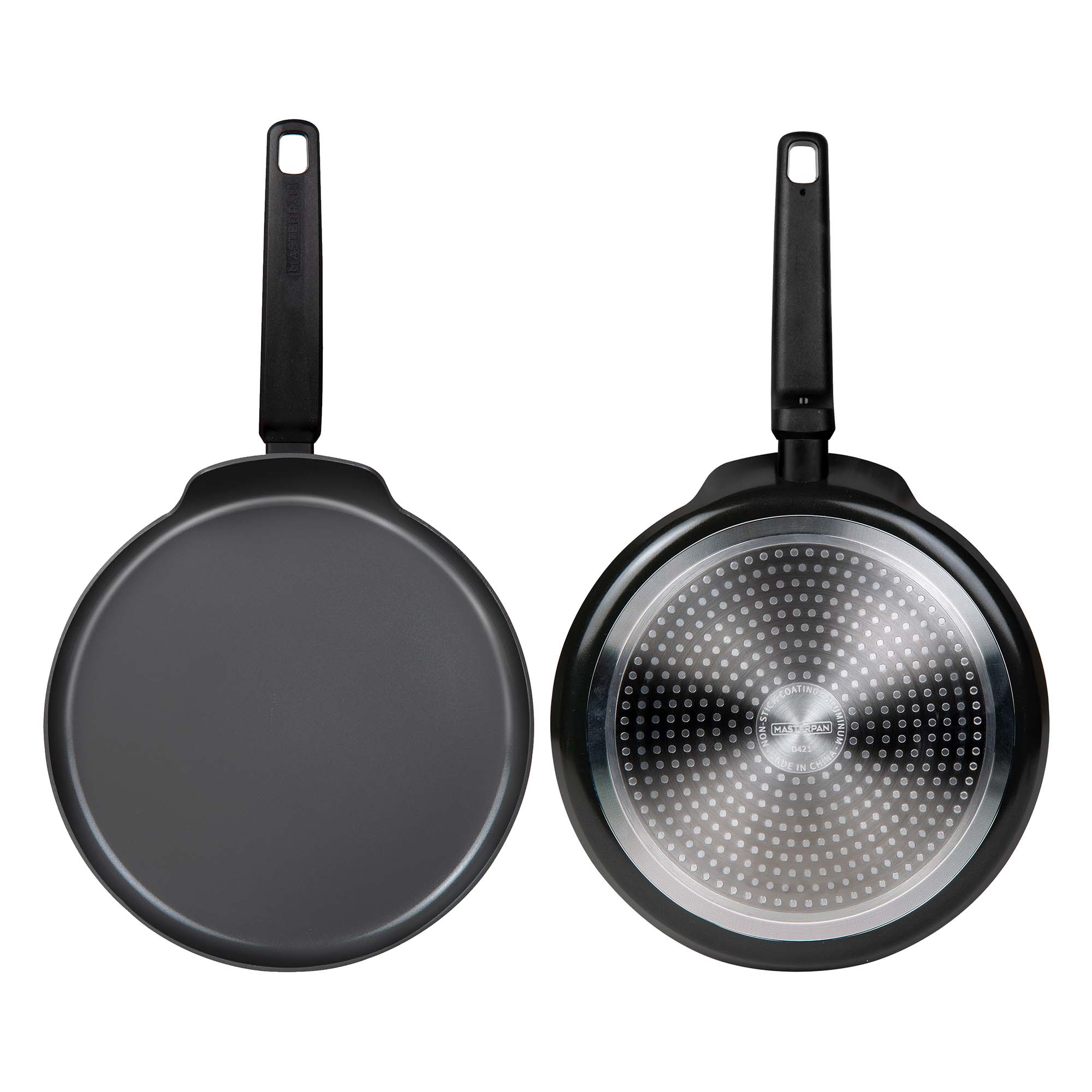 Nonstick Frying Pan Skillet Set with Lids Stainless Steel Deep Chef Fry  Pans wit