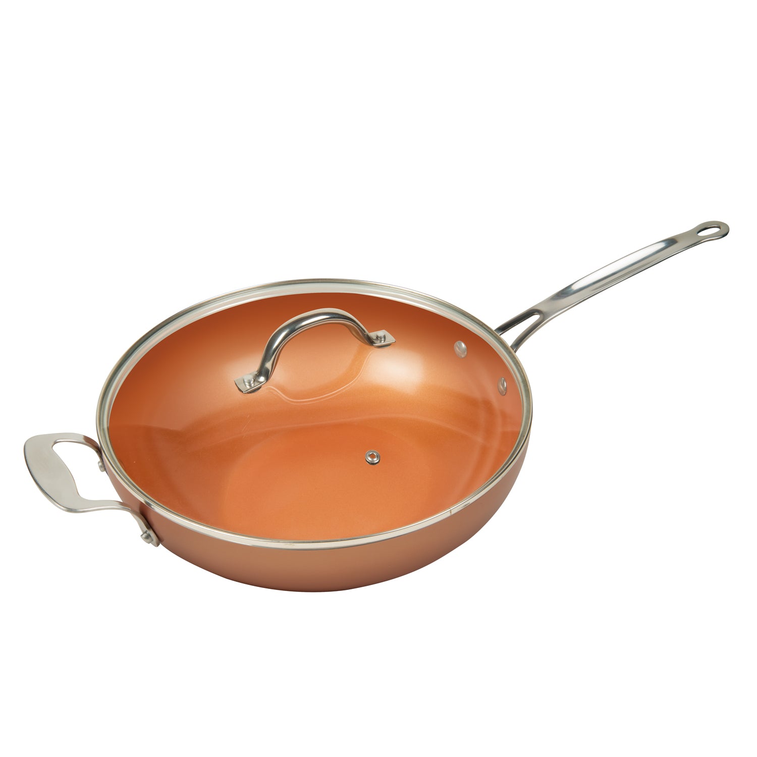  BRA Efficient Concave Wok/Cooking Pot 24 cm with Glass
