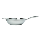 Products CHEFS WOK & GLASS LID, 3-PLY STAINLESS STEEL & ALUMINUM SCRATCH-RESISTANT, 12"