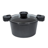 Products 5 QT. STOCK N PASTA POT WITH EASY POUR STRAINER GLASS LID AND HELPER HANDLES