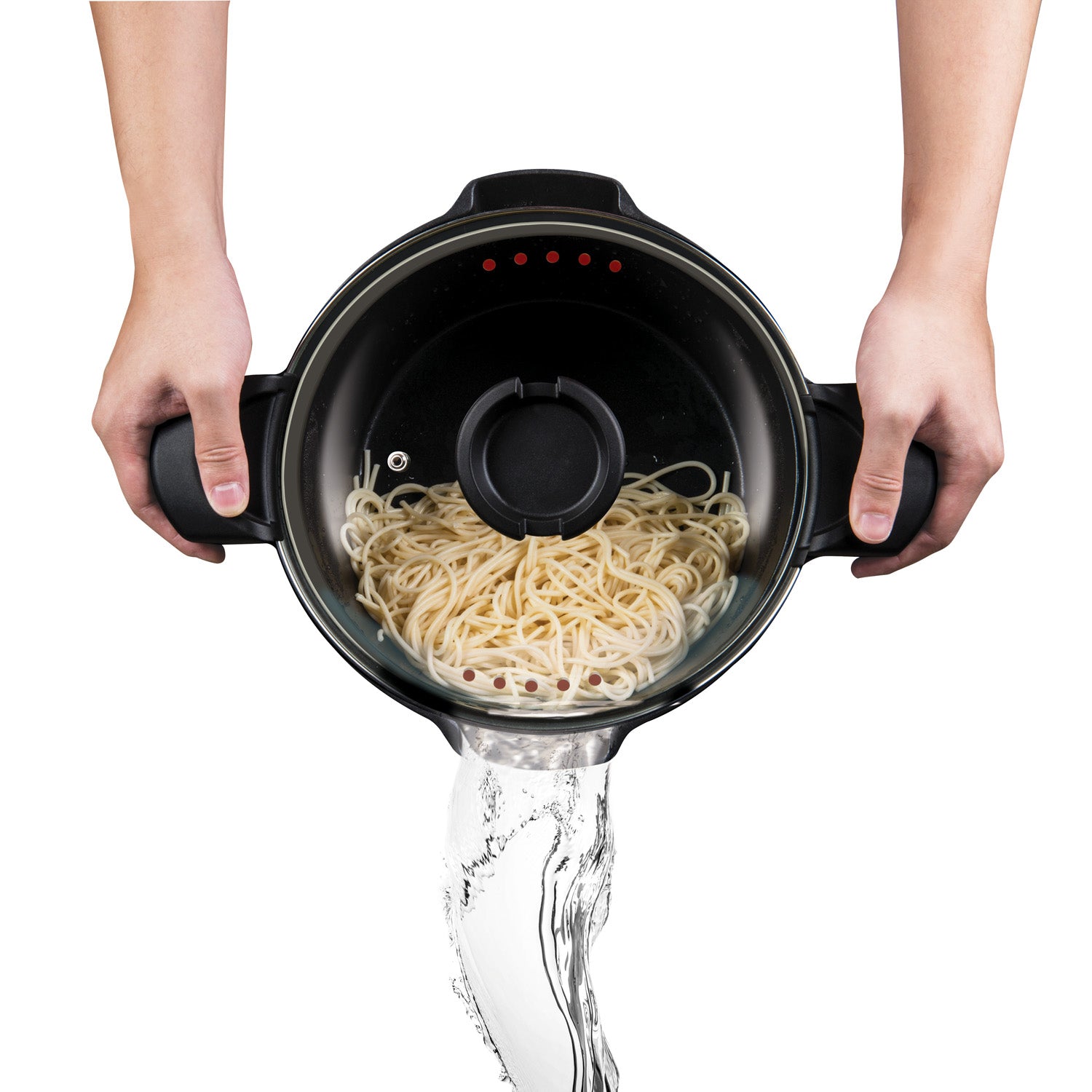 Instant Spaghetti & Pasta In One Pot With Strainer Lid
