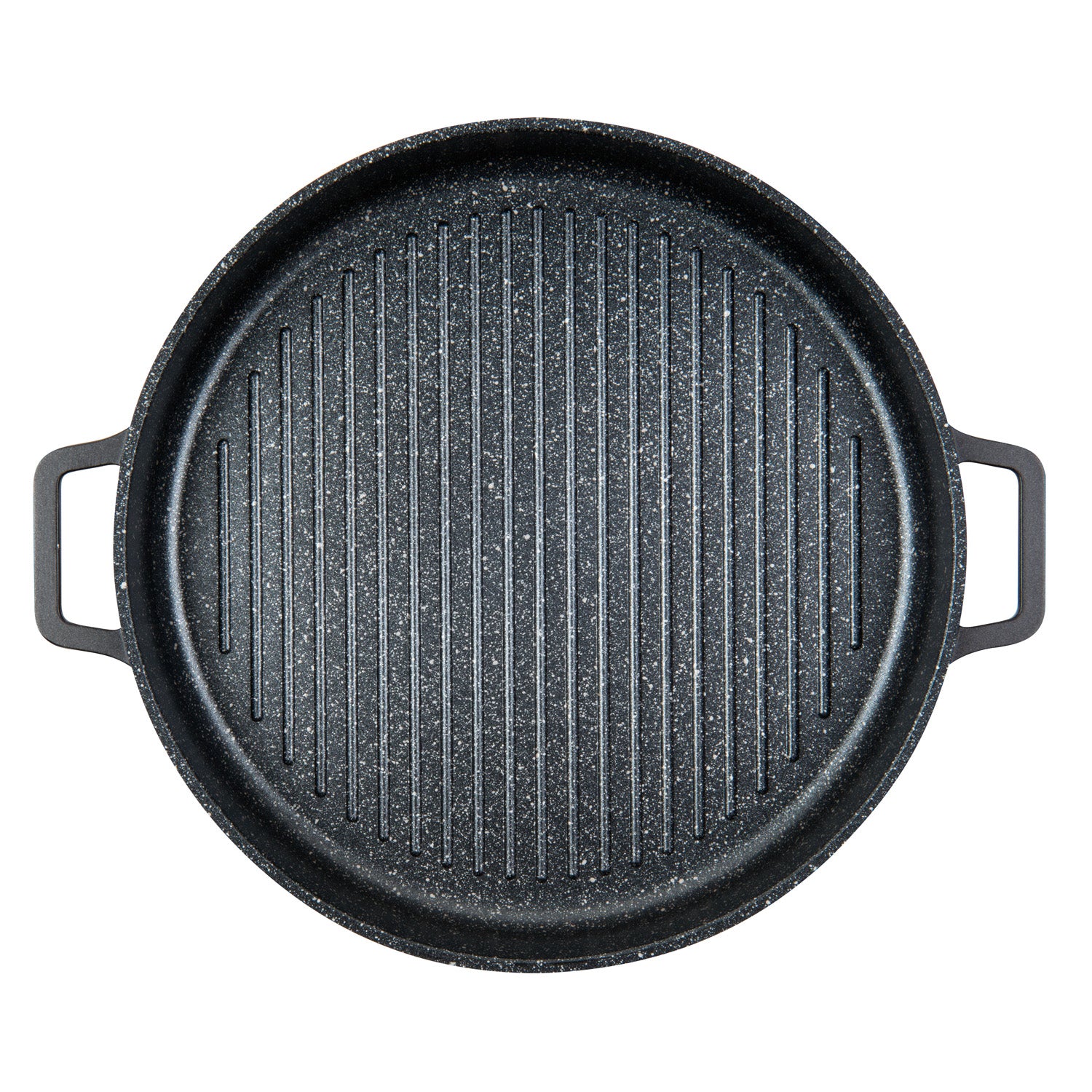 MasterPan Black Cast Aluminum 17 in Burner Grill Pan with Silicone Grips