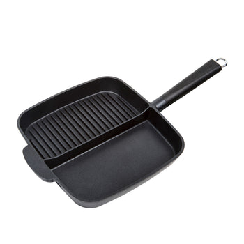 MASTERPAN Nonstick 2-Section Grill & Griddle Skillet, 11