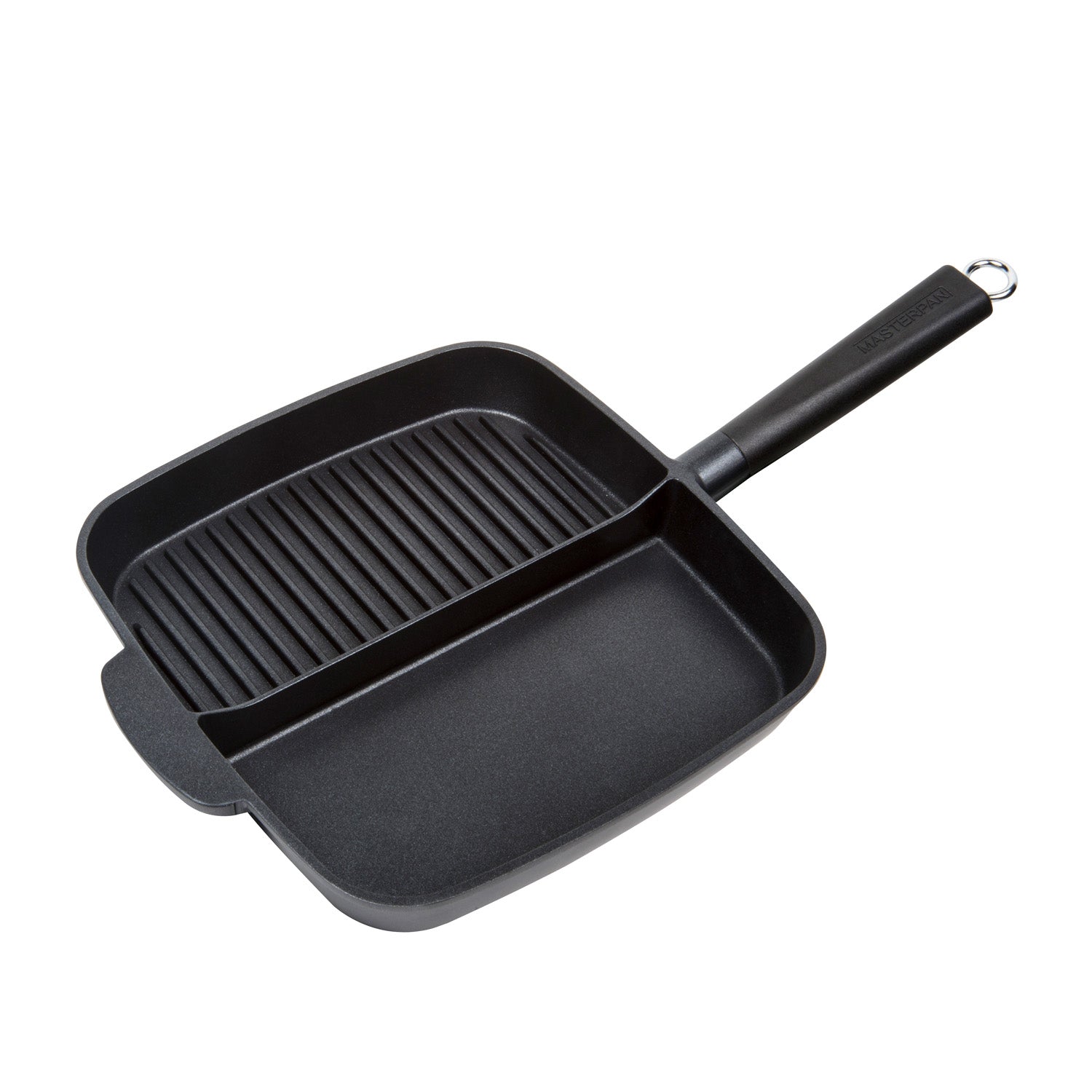 MasterClass Cast Aluminium Induction-Safe Non-Stick Griddle Pan, 28 cm  (11), Grey