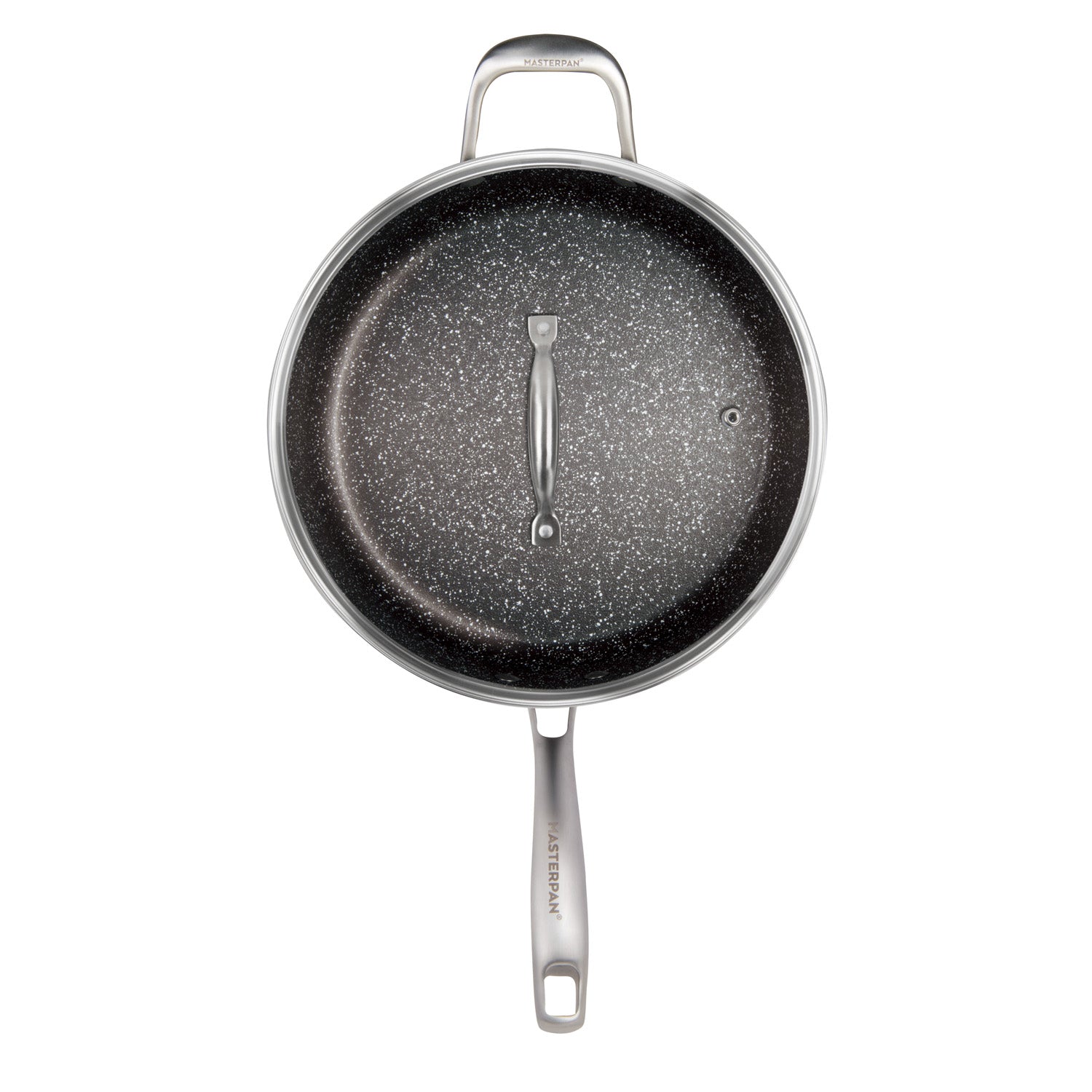 5 QT. SAUTE PAN WITH GLASS LID TOP VIEW