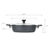 Products 5 QT. SAUTE & SAUCE PAN WITH GLASS LID WEIGHT AND HEIGHT MEASURES