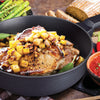 FRY PAN & SKILLET NON-STICK CAST ALUMINUM STRIPE DESIGN, 11