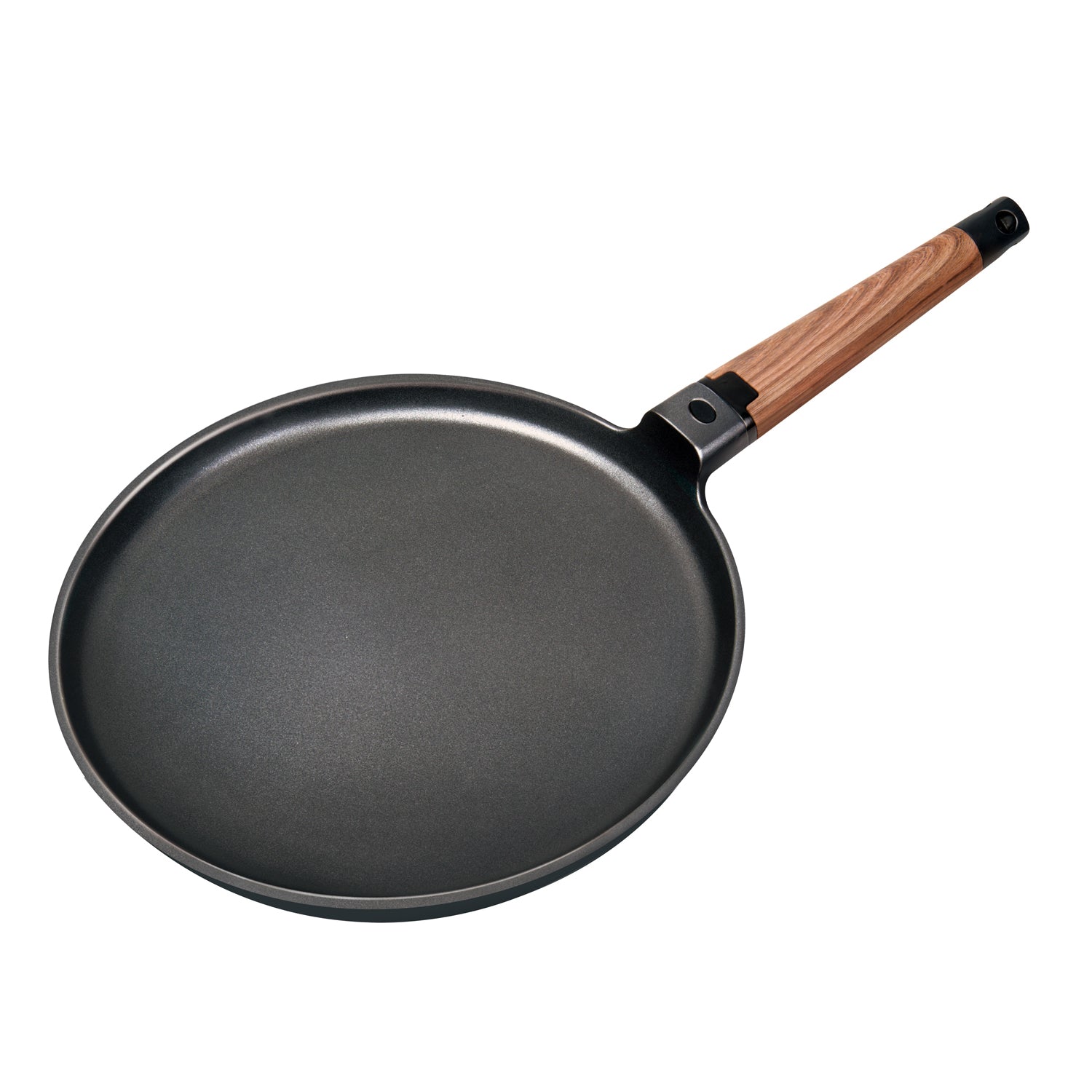 MasterPan 11 Designer Series Non-Stick Cast Aluminum Crepe Pan with Detachable Handle Black