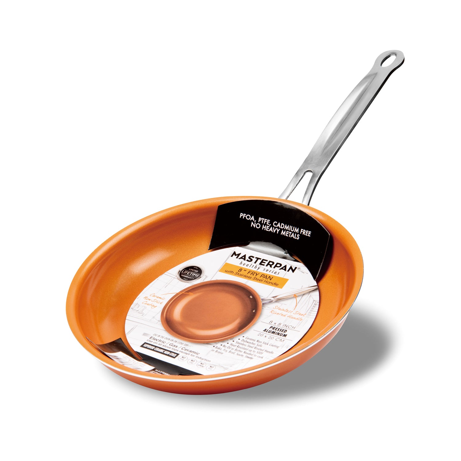Non-stick Copper Frying Pan with Ceramic Coating and Induction cooking 10  inch