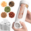 MASTERMILL 5-in-1 MULTI SECTION SPICE GRINDER & DISPENSER, WHITE (SPICES NOT INCLUDED)
