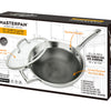 Products CHEFS WOK & GLASS LID, 3-PLY STAINLESS STEEL & ALUMINUM SCRATCH-RESISTANT, 12