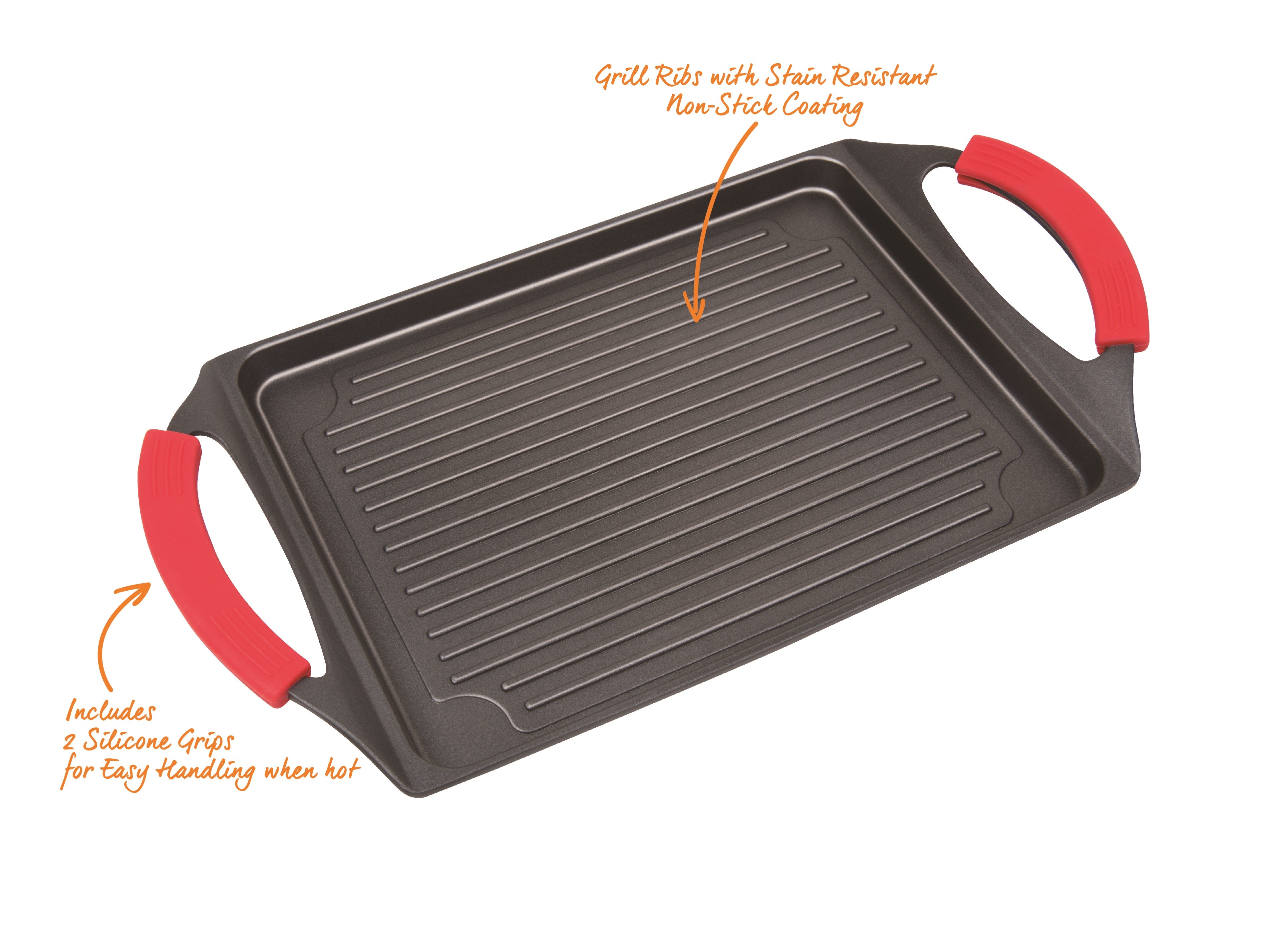 Aluminum Non Stick Mini Grill Pan With Long Handle Pack of 1 Piece (13 CM)