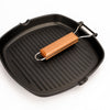 GRILL PAN NON-STICK CAST ALUMINUM WITH FOLDING HANDLE, 11