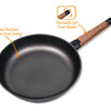 FRY PAN & SKILLET NON-STICK CAST ALUMINUM WITH DETACHABLE HANDLE, 12.6