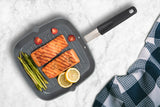 MASTERPAN Ceramic Nonstick Grill Pan with Silicone Grip, 10" (25cm)