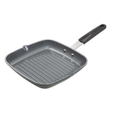 MASTERPAN Ceramic Nonstick Grill Pan with Silicone Grip, 10" (25cm)