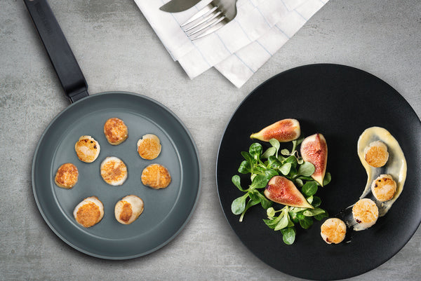 3 PACK BUNDLE - 11" CREPE PAN + 8" FRY PAN + 9.5" FRY PAN, WITH BAKELITE HANDLE, CAST ALUMINUM WITH SUPERIOR CERAMIC PTFE FREE NON-STICK
