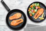 3 PACK BUNDLE - 8" FRY PAN + 9.5" FRY PAN + 11" FRY PAN, WITH BAKELITE HANDLE, CAST ALUMINUM WITH SUPERIOR NON-STICK