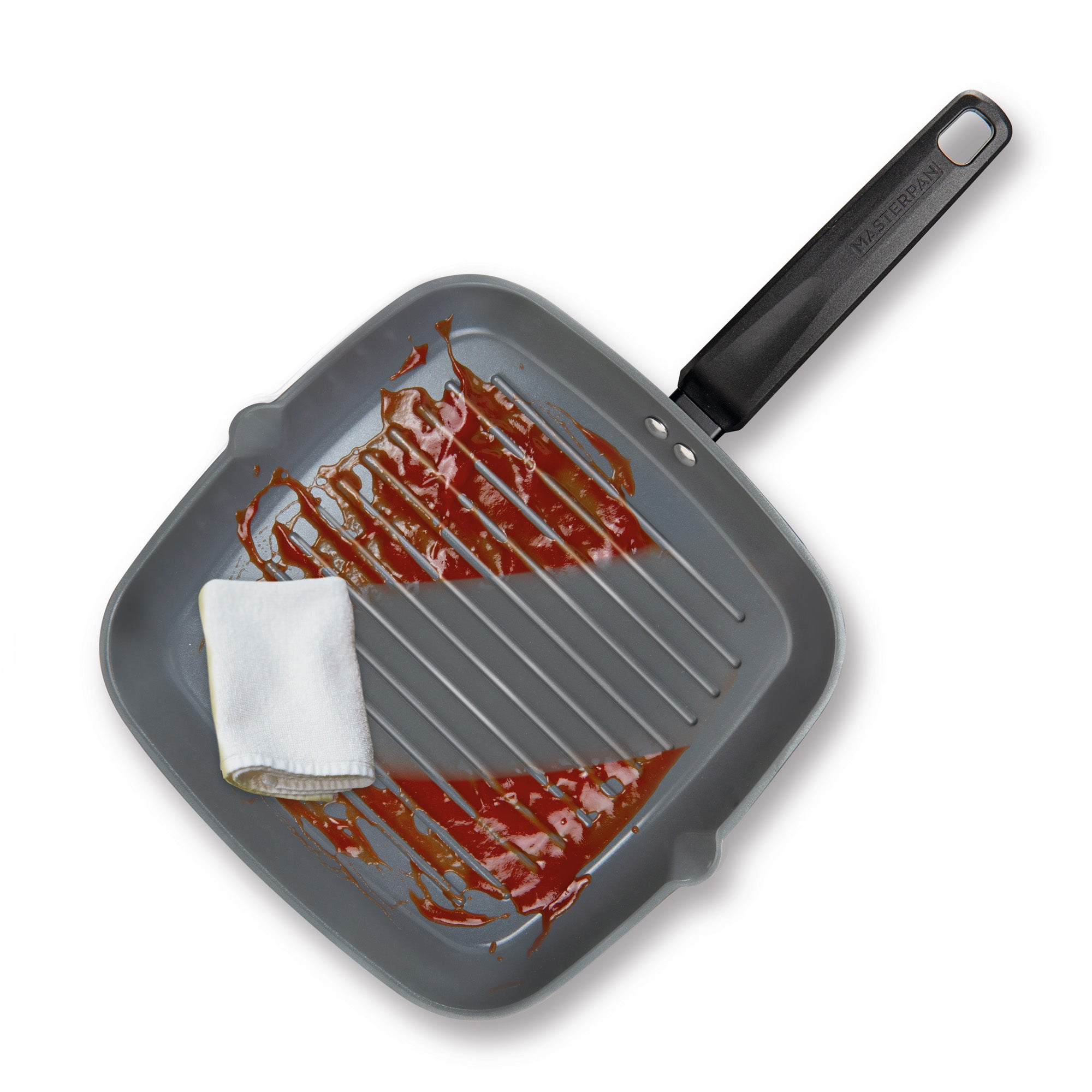 GRILL PAN, HEALTHY CERAMIC NON-STICK ALUMINIUM COOKWARE WITH BAKELITE HANDLE, 10” (25cm)