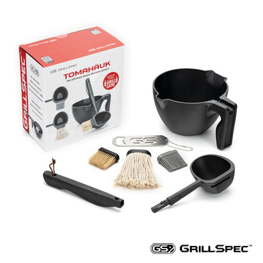 GRILLSPEC BBQ Basting Bowl & Brush Set, 40oz (5 cup) Capacity