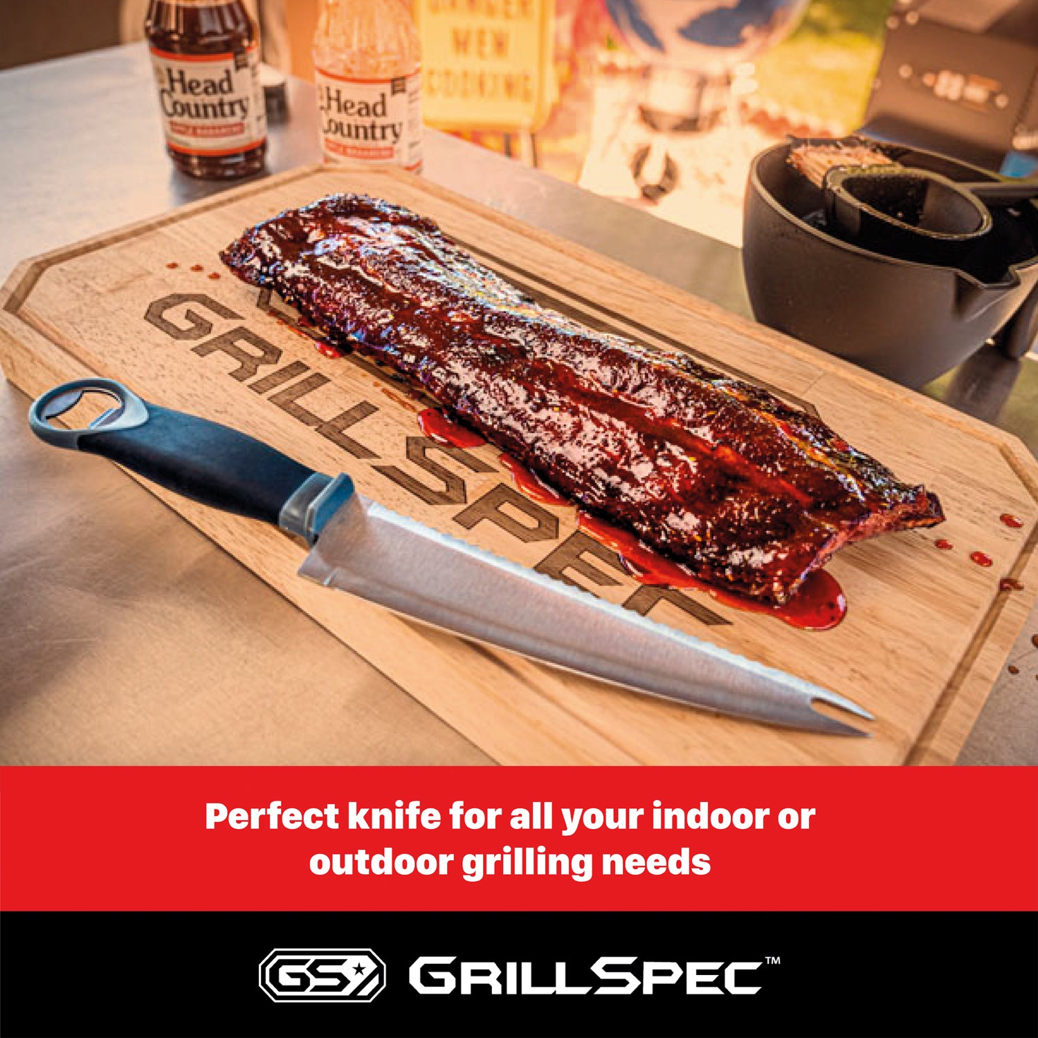 GRILLSPEC Multi-Use Utility Knife with Cover, 8