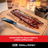 GRILLSPEC Multi-Use Utility Knife with Cover, 8" Blade