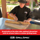 GRILLSPEC Multi-Use Utility Knife with Cover, 8" Blade