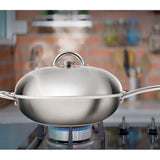 MASTERPAN 4-in-1 Multi-Use Smoker Wok With Stainless Steel Lid, 13" (33cm)