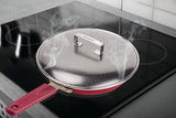 MASTERPAN Ceramic Nonstick Stovetop Oven Frypan & Skillet with Stainless Steel Lid & Utensils - 4 COLOR